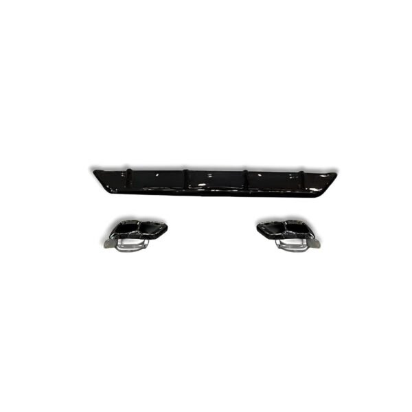 ABS Gloss Black Rear Diffuser & Exhaust Tips - BMW G06 X6 LCI - Image 4