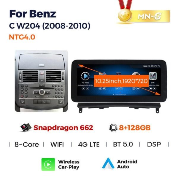 Apple CarPlay & Android Auto Android Screen Upgrade - Mercedes Benz C Class W204/S204 - Image 13