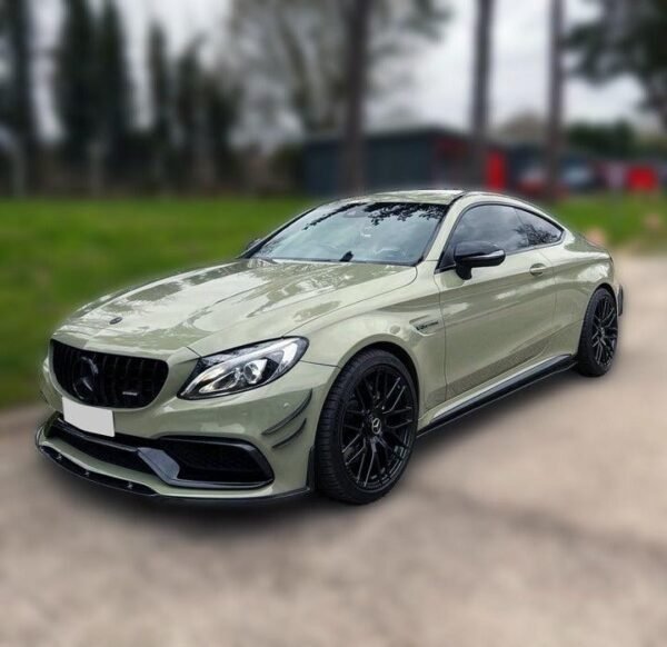 BS Style Carbon Fiber Front Canards - Mercedes Benz W205 C63 AMG C-Class - Image 4