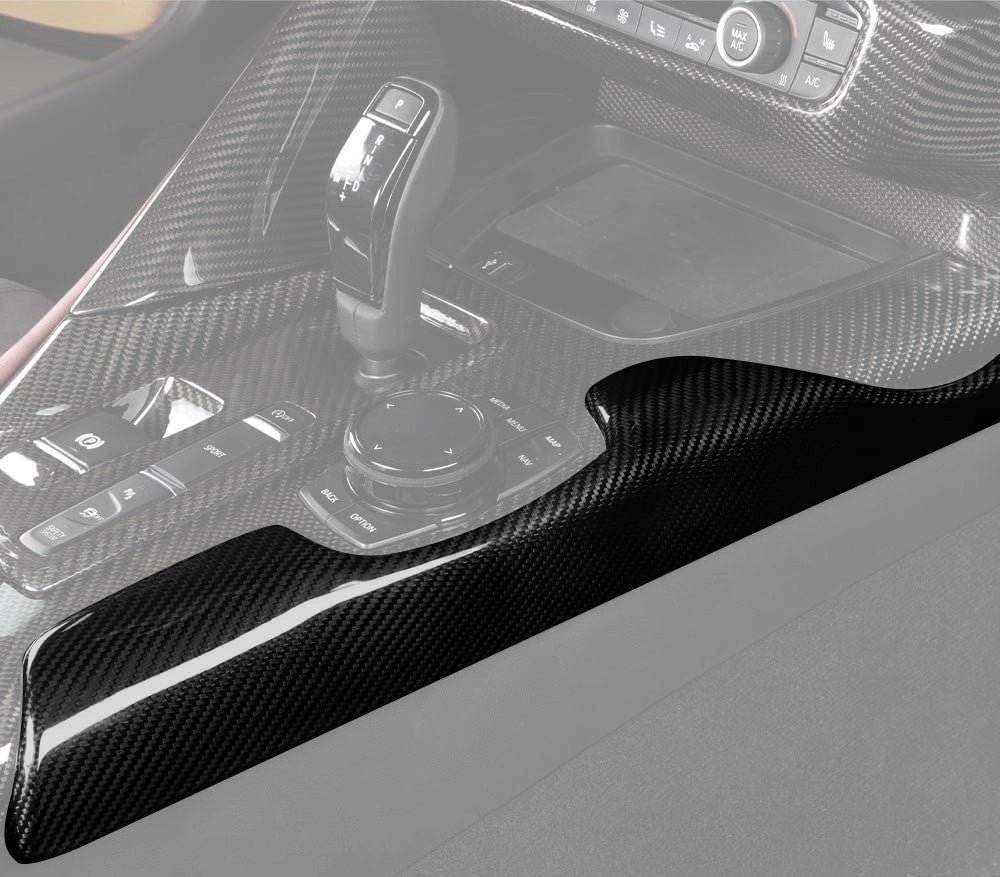 Carbon Fiber Center Console Side Panel Trim - Toyota A90 Supra - Image 2