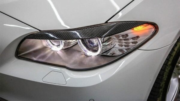 Carbon Fiber Eyelid Headlight Trim - BMW F10 M5 & 5 Series - Image 4