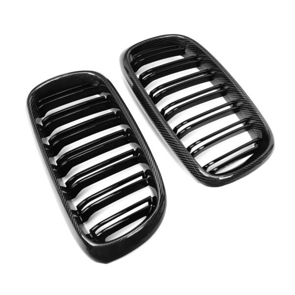 Dual Slat Carbon Fiber Front Grilles - BMW F15 X5 & F16 X6 - Image 3