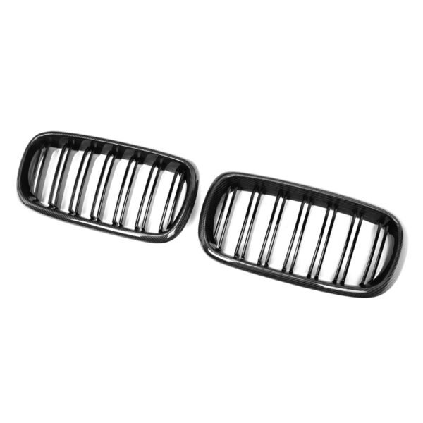 Dual Slat Carbon Fiber Front Grilles - BMW F15 X5 & F16 X6 - Image 5