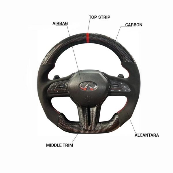 Infiniti Q60 Style - Full Custom Steering Wheel - Image 2