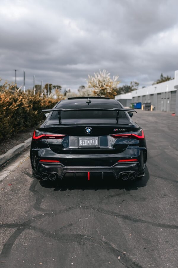 KB Style Carbon Fiber Rear Diffuser with Brake Light - BMW G22 4 Series - Image 3