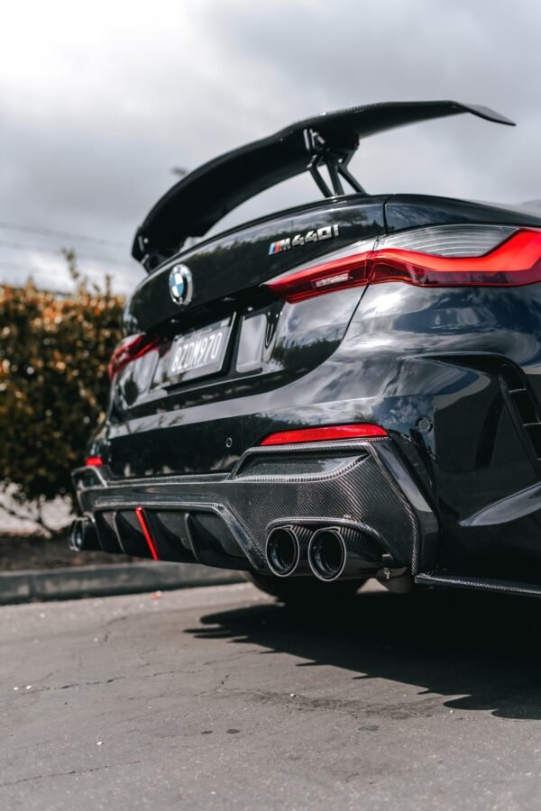 KB Style Carbon Fiber Rear Diffuser with Brake Light - BMW G22 4 Series - Image 4