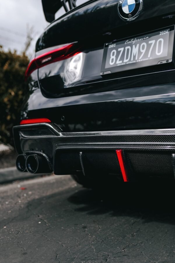 KB Style Carbon Fiber Rear Diffuser with Brake Light - BMW G22 4 Series - Image 5