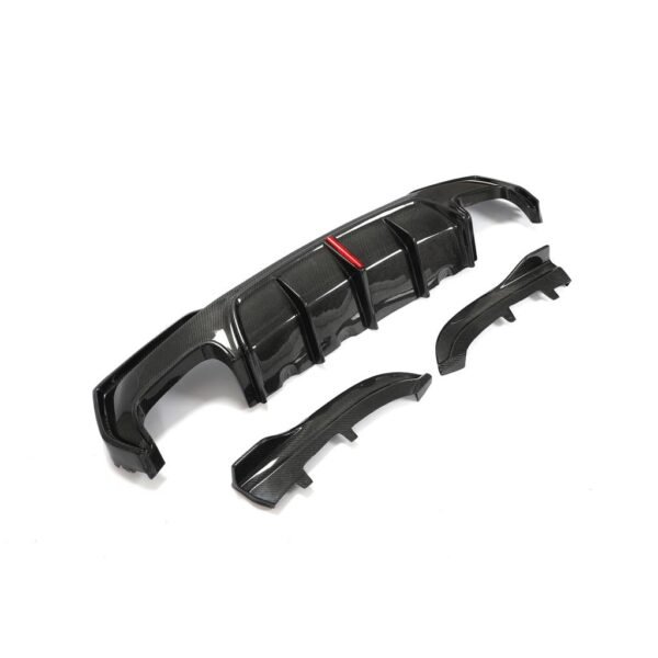 KB Style Carbon Fiber Rear Diffuser with Brake Light - BMW G22 4 Series - Image 7