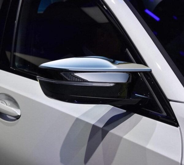 M Style Gloss Black Mirror Cap Set - BMW G Chassis - Image 2