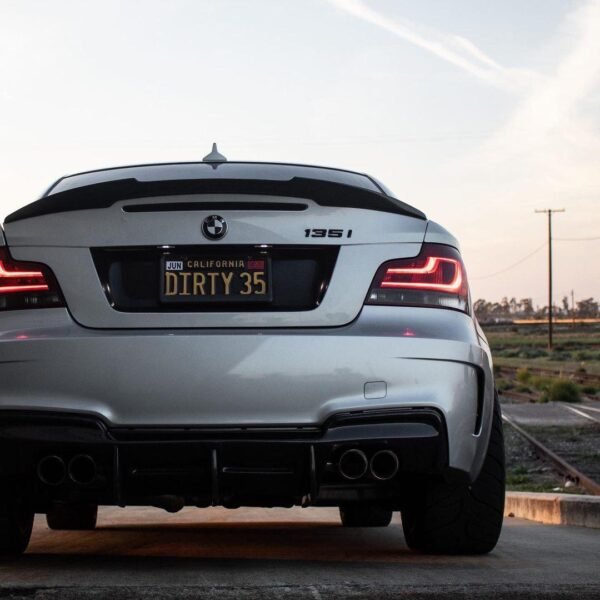 M4 Style Carbon Fiber Trunk Spoiler - BMW E82 1 Series & 1M - Image 3