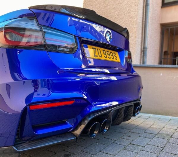 M4 Style Carbon Fiber Trunk Spoiler - BMW F80 M3 & F30 3 Series - Image 4