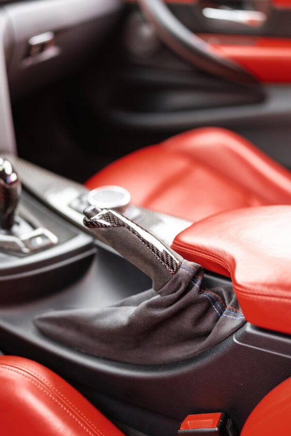 MP Style Carbon Fiber & Alcantara E Brake Handle & Boot - BMW F Chassis - Image 2