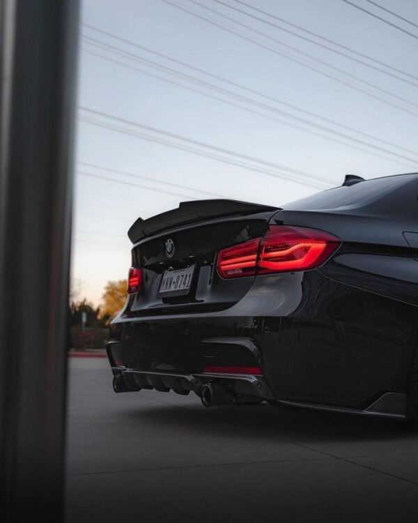 MP Style Carbon Fiber Rear Diffuser - BMW F30 3 Series - Image 3
