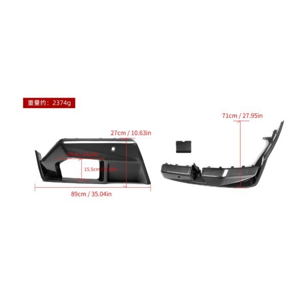 MP Style Carbon Fiber Rear Diffuser - BMW G90 M5 - Image 8