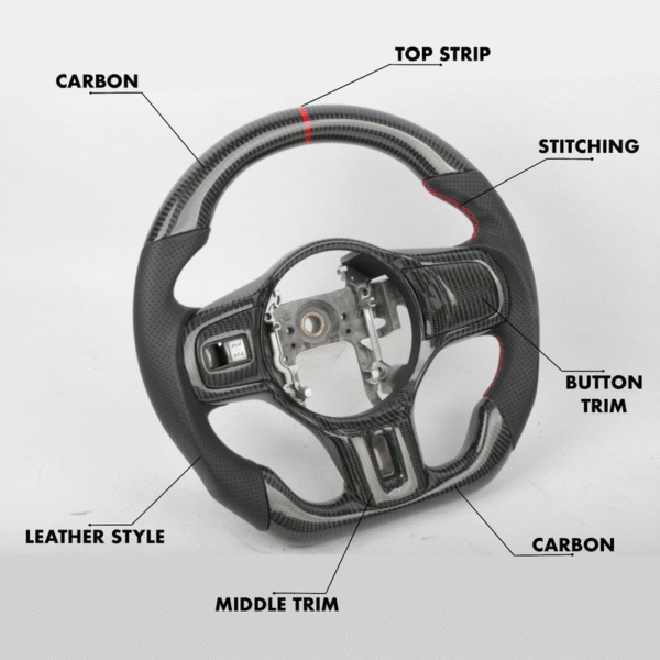 Mitsubishi Lancer Evolution X Style - Full Custom Steering Wheel - Image 2
