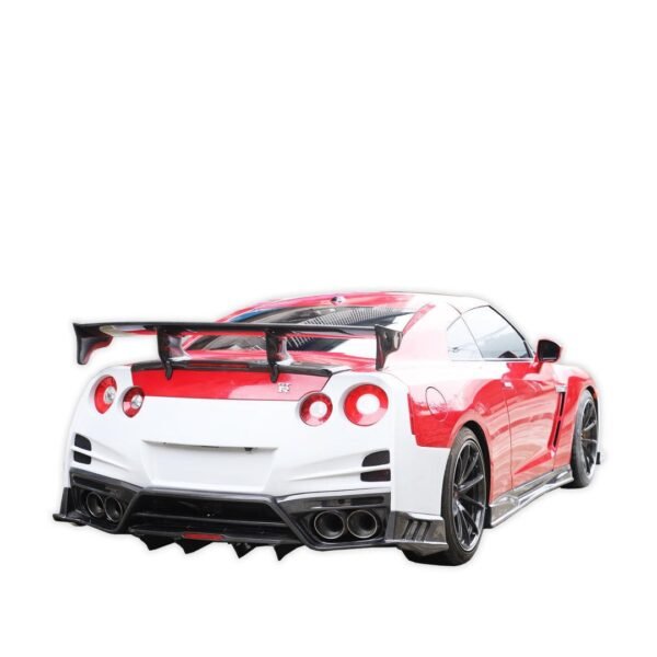 TS Style Carbon Fiber-Rear Spoiler - Nissan GT-R R35 - Image 5